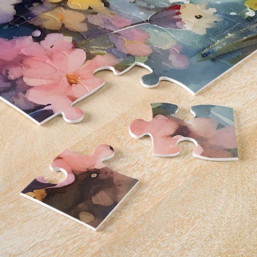 Poodle farbige Aquarellbilder Puzzle (Seite)