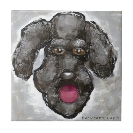 Poodle Fliese (Vorderseite)