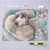 Poodle Floral Dog Seidenpapier (Handwerk)