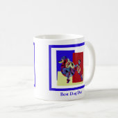Poodle French Cut Hund Silhouette TRBY Vatertag Kaffeetasse (VorderseiteRechts)