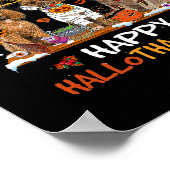 Poodle Frohe Hallothanksmas Halloween Erntedankfes Poster (Ecke)