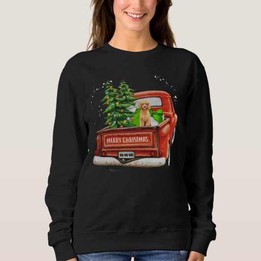 Poodle Frohe Weihnachten Sweatshirt (Vorderseite)