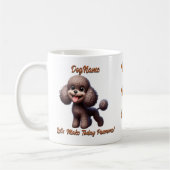 Poodle - Fügen Sie den Namen des Hundes hinzu, änd Kaffeetasse (Links)