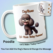 Poodle - Fügen Sie den Namen des Hundes hinzu, änd Kaffeetasse
