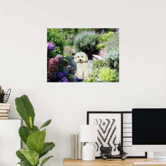 Poodle Garden Print Poster (Heimbüro)