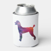 Poodle Geo Silhouette Lila Dosenkühler (Kanne Vorderseite)