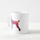 Poodle Geo Silhouette Lila Kaffeetasse (Vorderseite Links)