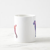 Poodle Geo Silhouette Lila Kaffeetasse (Mittel)
