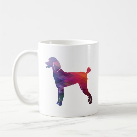 Poodle Geo Silhouette Lila Kaffeetasse (Links)