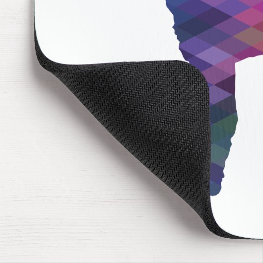 Poodle Geo Silhouette Lila Mousepad (Ecke)