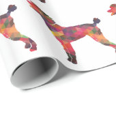 Poodle Geo Silhouette Multi Geschenkpapier (Rolleneckpunkt)