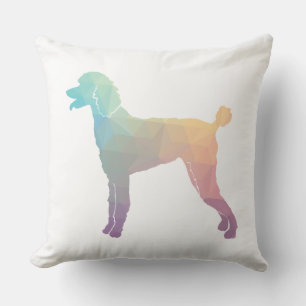 Poodle Geo Silhouette Pastel Kissen