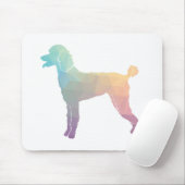 Poodle Geo Silhouette Pastel Mousepad (Mit Mouse)