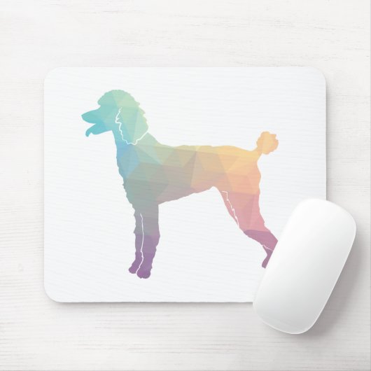 Poodle Geo Silhouette Pastel Mousepad (Mit Mouse)