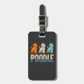 Poodle Gepäckanhänger (Vorderseite vertikal)