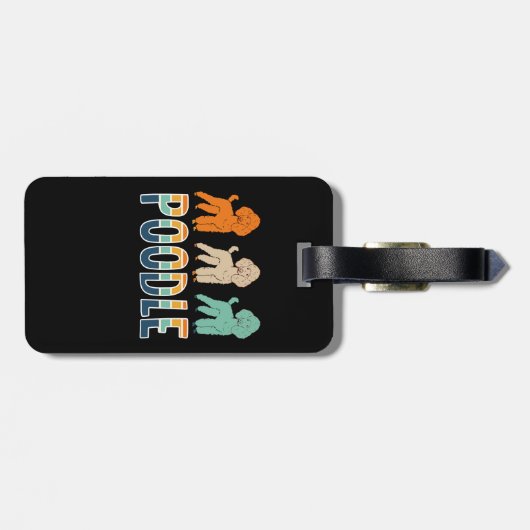 Poodle Gepäckanhänger (Rückseite horizontal)