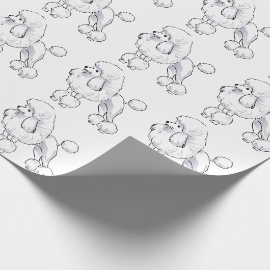 Poodle Geschenkpapier (Ecke)