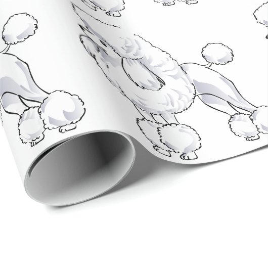 Poodle Geschenkpapier (Rolleneckpunkt)