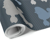 Poodle Geschenkpapier (Rolleneckpunkt)