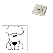 Poodle-Gesichtskunst-Briefmarke Gummistempel (Stempel)