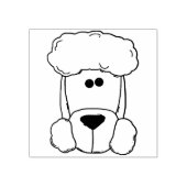 Poodle-Gesichtskunst-Briefmarke Gummistempel (Prägung)