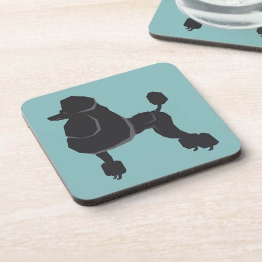 Poodle Getränkeuntersetzer (Linke Seite)