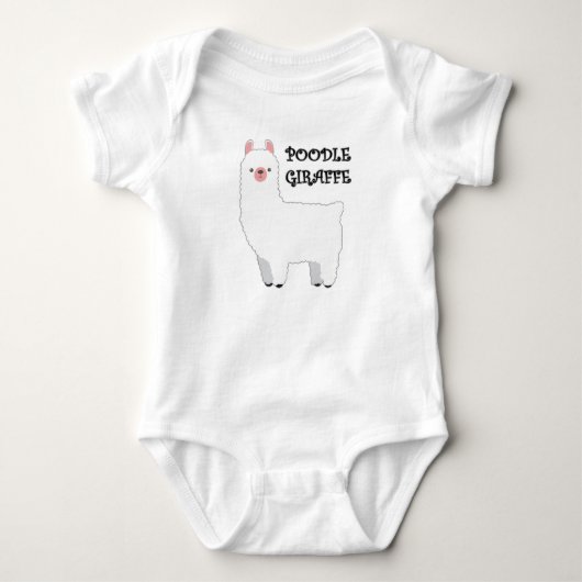 Poodle Giraffe Baby Strampler (Vorderseite)