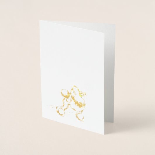 Poodle Gold Folienkarte (Vorderseite)