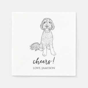 Poodle Goldendoodle Labradoodle.Napkin Hund Hochze Serviette
