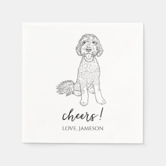 Poodle Goldendoodle Labradoodle.Napkin Hund Hochze Serviette