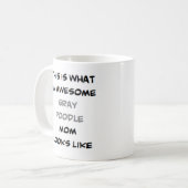 Poodle, grau, Mama, phantastisch Kaffeetasse (Vorderseite Links)