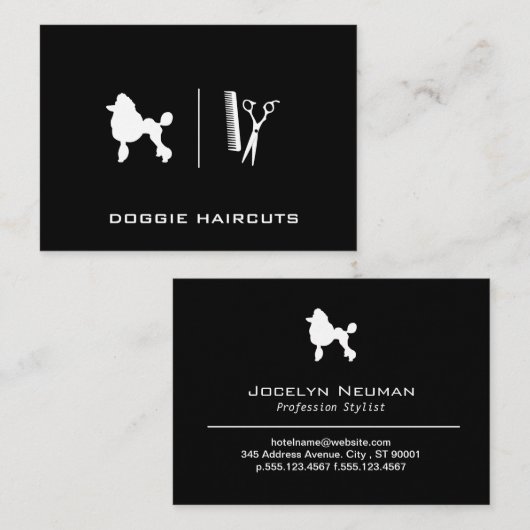 Poodle | Grooming Visitenkarte (Vorne/Hinten)