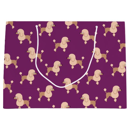 Poodle Große Geschenktasche Geschenktüte (Vorderseite)