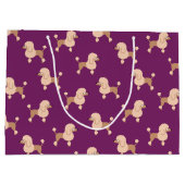 Poodle Große Geschenktasche Geschenktüte (Rückseite)