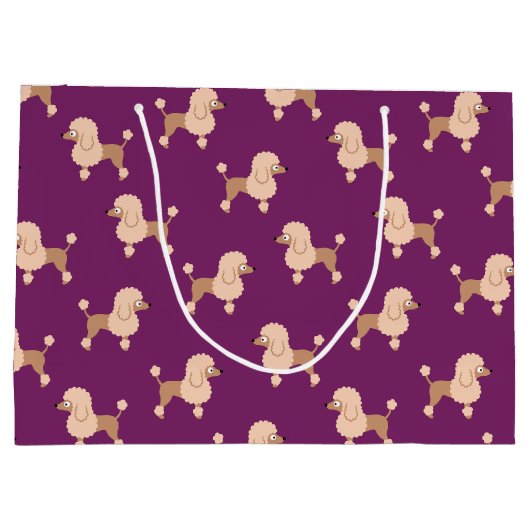 Poodle Große Geschenktasche Geschenktüte (Rückseite)
