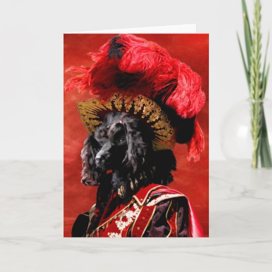 Poodle Grußkarten-Adel-Hunde Geschenk Karte (Vorderseite)