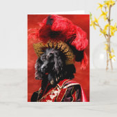 Poodle Grußkarten-Adel-Hunde Geschenk Karte (Gelbe Blume)