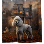 Poodle Halloween Beängstigend Duschvorhang (Vorderseite)