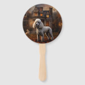 Poodle Halloween Beängstigend Fächer (Rückseite)