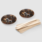 Poodle Halloween Beängstigend Fächer (Non-assembled)