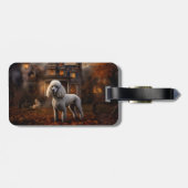 Poodle Halloween Beängstigend Gepäckanhänger (Rückseite horizontal)