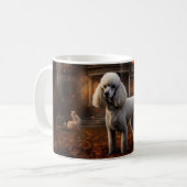 Poodle Halloween Beängstigend Kaffeetasse (Vorderseite Links)