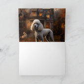 Poodle Halloween Beängstigend Karte (Innenseite)