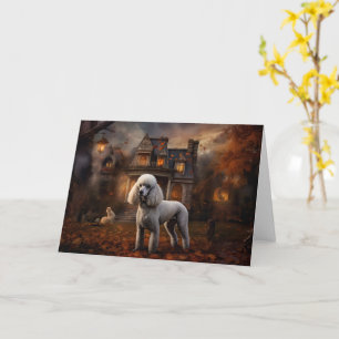 Poodle Halloween Beängstigend Karte
