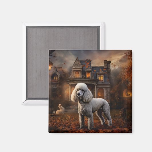 Poodle Halloween Beängstigend Magnet (Vorderseite/Rückseite)