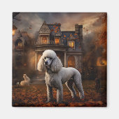 Poodle Halloween Beängstigend Magnet (Vorne)