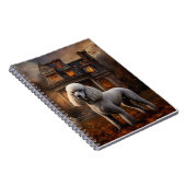 Poodle Halloween Beängstigend Notizblock (Rechte Seite)