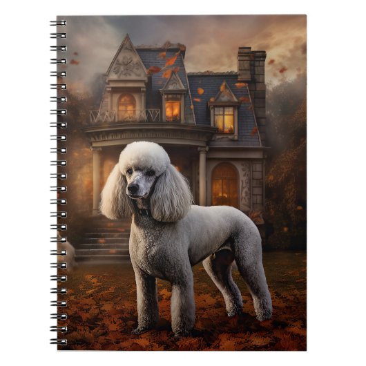 Poodle Halloween Beängstigend Notizblock (Vorderseite)