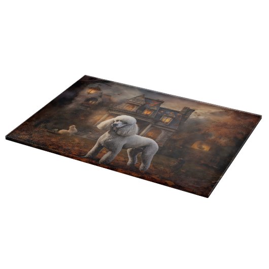 Poodle Halloween Beängstigend Schneidebrett (Ecke)