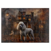 Poodle Halloween Beängstigend Schneidebrett (Vorderseite)